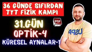 31GÜN  OPTİK4  KÜRESEL AYNALAR1  Özel Işınlar  Deney  36 Günde Sıfırdan TYT Fizik Kampı [upl. by Lurette755]