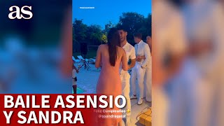 Marco Asensio y Sandra Garal arrasan con este baile en su lujosa fiesta de cumpleaños [upl. by Armillia]