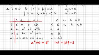 Group theory 101 Abelian Group with 2 elements of order 2 must have a subgroup of order 4 [upl. by Lancaster]