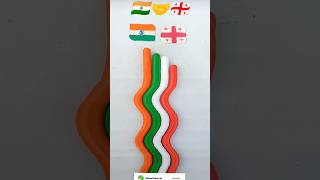 India flag 🇮🇳🤝🇬🇪 shorts viral trending flag ytshorts carft art drawing [upl. by Oak]