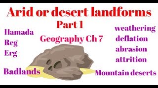 Geography Ch 7 Part 12  Desert landforms [upl. by Helms]