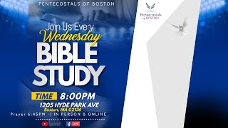 Wednesday Night Bible Study LIVE from Pentecostals of Boston 101624 [upl. by Kutchins]