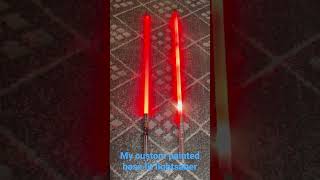 My Custom painted Crimson Dawn base lit lightsaber [upl. by Lupiv164]