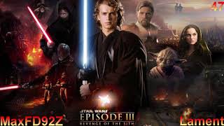 Star Wars Revenge of the Sith  The Complete Score  47  Lament [upl. by Dilan]