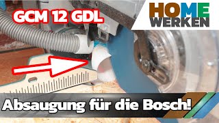 Absaugung für die Bosch GCM 12 GDL Kapp und Zugsäge Test und Fazit [upl. by Peih765]