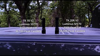 Fenix TK20R V2 Flashlight vs TK 16V2 [upl. by Corotto]