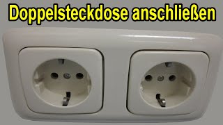 Doppelsteckdose anschließen Anleitung  Mehrfachsteckdose anklemmen  Steckdose einbauen [upl. by Arreyt]