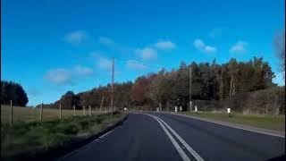 Autumn Road Trip Drive With Bagpipes Music On History Visit To Methven Perthshire Scotland [upl. by Emiline]