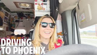 DRIVING TO PHOENIX  Road Ragers  Martin Automotive Museum  Solo Female Vanlife [upl. by Salome]