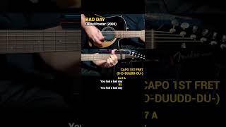 Bad Day  Daniel Powter 2005 Easy Guitar Chords Tutorial with Lyrics Part 2 SHORTS REELS [upl. by Narda]