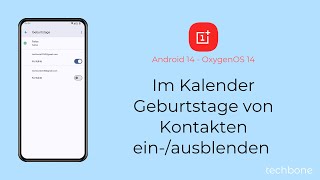 Im Kalender Geburtstage von Kontakten einausblenden  OnePlus Android 14  OxygenOS 14 [upl. by Tedmund]