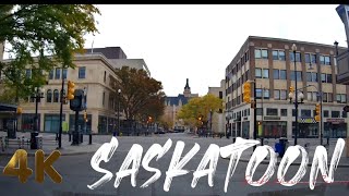 Saskatoon Saskatchewan Canada 🇨🇦 4kDowntown [upl. by Yenffad]