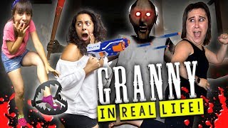 Granny Horror Game in Real Life with BEAR TRAPS and TRANQUILIZER [upl. by Haleemak]