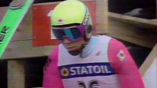 Noriaki Kasai  Vikersund 1990 Ski Flying World Championships [upl. by Esiouqrut425]