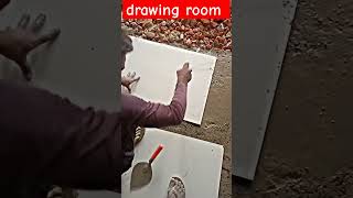 Drawing room tiles complete tileworks trendingreels tileideas homedecor tilesfitting tileswork [upl. by Ahsaet]