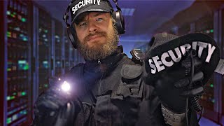 ASMR Suspicious Security Guard Trigger Test Sticky Gloves Com Chat [upl. by Nosloc]