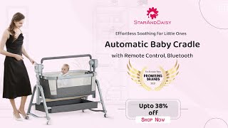 StarAndDaisy Automatic Baby Cradle Swing Cot for BabyInfants with Remote Control [upl. by Anatnas]