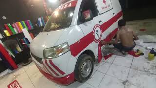 Ambulance Branding Cutting Sticker Pospera WhatsApp 085161042807 [upl. by Madda385]