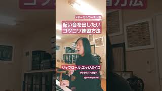 1低い音かっこよく【自主トレ公開】※ボイトレ経験者向け練習エッジボイスミックスボイス 歌うま 目指してボーカルコーチ大阪 ゆかりゴスペル [upl. by Nibur553]