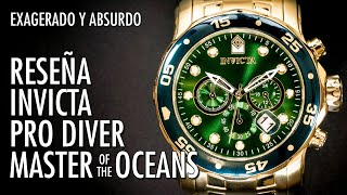 Reseña Invicta 0075 Pro Diver Master of the Oceans Gigante de Buceo Reloj en Español [upl. by Jed]