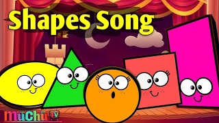 Shapes Song 3  Triangle Rectangle Circle Oval Square  We are shapes  Muchu TV Nursery Rhymes [upl. by Ahsiyn402]