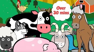 Farm Animals For Toddlers  Learn Counting and Colours [upl. by Aihselat586]