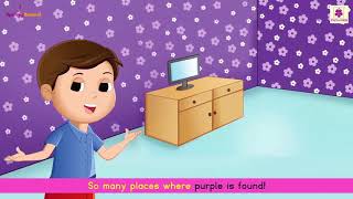 Purple  The Color Song  Animated English Rhymes For Children  Periwinkle [upl. by Lirva906]