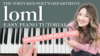 YOU CAN PLAY THIS quotlomlquot by Taylor Swift EASY PIANO Tutorial [upl. by Elleryt]