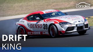 Toyota Supra takes on Japans drift king  carsales [upl. by Anelhtak]