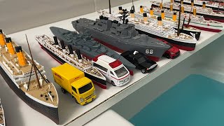 Lets Review all the Ships  Titanic Britannic Carpathia  with Tomica Cars Inserted [upl. by Busby974]