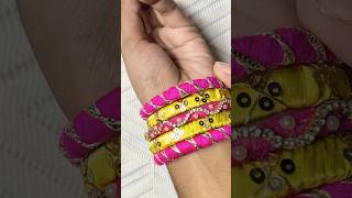 DIY handmade bangles ideas 🥰 diy youtubepartner handmadebangles [upl. by Karil]