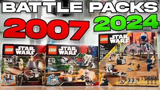 LEGO Star Wars CLONE TROOPER amp BATTLE DROID Battle Packs Comparison 2007 vs 2024 [upl. by Atsirk]