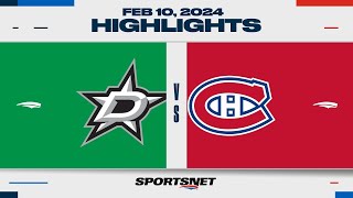 NHL Highlights  Stars vs Canadiens  February 10 2024 [upl. by Amadus290]