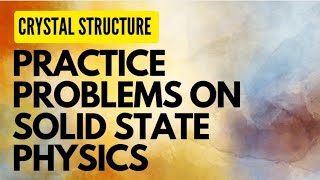 Numerical problems on Solid State Physics l Crystal structure l Translation vector l BSc Physics [upl. by Phi]