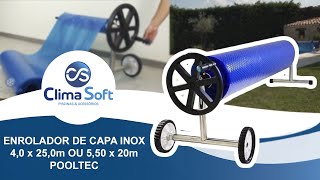 ENROLADOR DE CAPA MANTA TÉRMICA PARA PISCINAS DE VINIL FIBRA E ALVENARIA  POOLTEC [upl. by Annayr421]