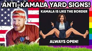 Lefties Losing It Trolling the Left with AntiKamala Yard Signs [upl. by Evol]