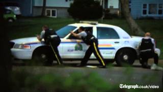 Canada shooting manhunt for police killer [upl. by Werdnaed]