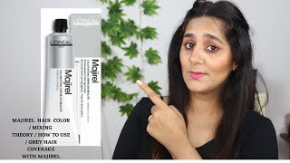 MAJIREL HAIR COLOR  MIXING RATIO  HOW TO USE  GREY HAIR COVERAGE WITH MAJIREL [upl. by Moyers]