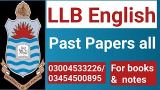 LLB English All Past Papers  Prof Jamil Baig [upl. by Wahkuna]