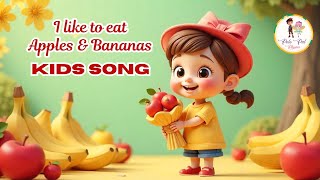 I Like to Eat Apples amp Bananas  Fun Kids Song  Polo Pal Rhymes [upl. by Tychonn]