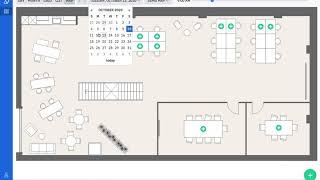 Book your desk from floor map Really cool skeddacom demo [upl. by Senzer]