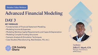 Day 3  Advanced Financial Modeling Training  CFA Society Ghana [upl. by Bruno]