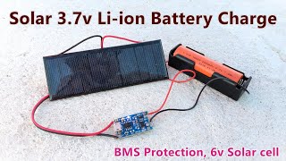 Make a Solar 37v Liion Battery Charger  How to Charger Liion Battery by Solar with BMS [upl. by Flavius]