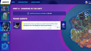 Stark Fan Club Found Quests  Chapter 5 Season 4 fortnite Absolute Doom [upl. by Mohandas]