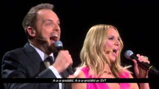 Melodifestivalen 2015  Anställd Öppningsnummer första deltävlingen [upl. by Kenimod105]