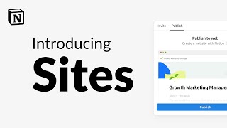 Introducing Notion Sites [upl. by Retsehc]