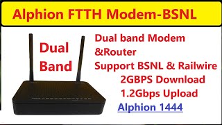 ALPHION ONT AONT 1444  BSNL FTTH MODEM DUAL BAND ROUTER  DUAL BAND FIBER OPTIC ROUTER [upl. by Michelsen]