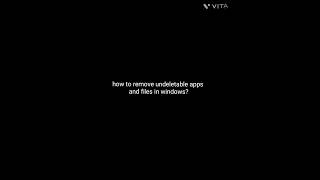 How to delete undeletable files and apps on windows techtutorial windows tech removefile apps [upl. by Leese]