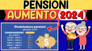 ✅AUMENTO PENSIONI 2024👉TABELLA UFFICIALE👉TUTTI I NUOVI IMPORTI da GENNAIO➕AUMENTI MINIME INVALIDI❗ [upl. by Squire]