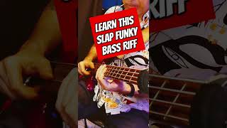 Learn This Slap Bass Riff bassgroove funkbass slapbass [upl. by Yeroc]